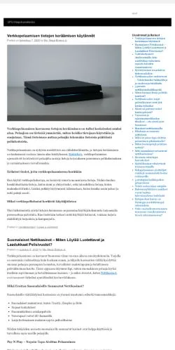Preview of the SPU website, a media outlet in Finland for sponsored articles