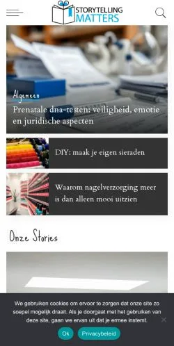 Podgląd witryny Storytellingmatters, medium z kraju Holandia do artykułów sponsorowanych