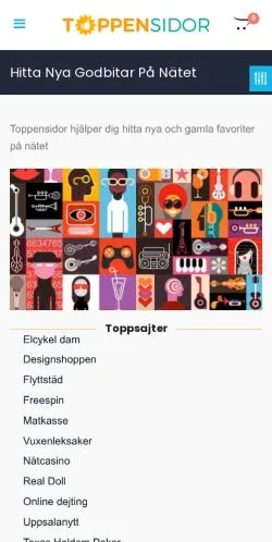 Preview of the Toppensidor website, a media outlet in Sweden for sponsored articles