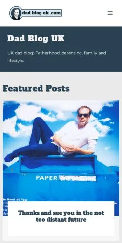 Voorbeeld van de site Dad Blog UK, medium uit Verenigde Staten voor gesponsorde artikelen