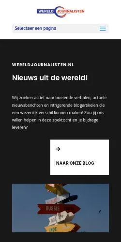 Anteprima del sito Wereldjournalisten, media di Paesi Bassi per articoli sponsorizzati