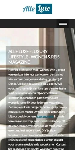 Anteprima del sito Alle Luxe, media di Paesi Bassi per articoli sponsorizzati