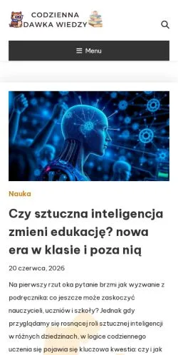 Anteprima del sito Codzienna Dawka Wiedzy, media di Polonia per articoli sponsorizzati