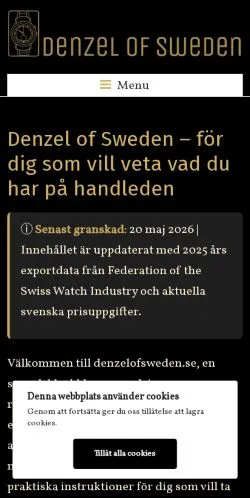 Anteprima del sito Denzel of Sweden, media di Svezia per articoli sponsorizzati