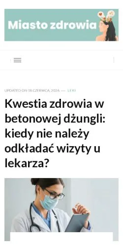 Anteprima del sito Miasto Zdrowia, media di Polonia per articoli sponsorizzati