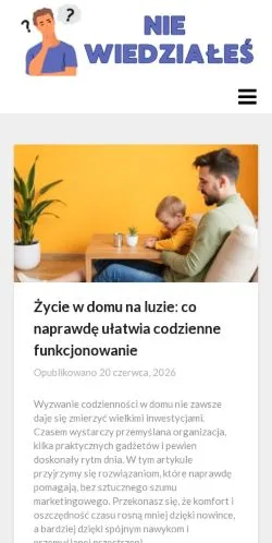 Anteprima del sito Nie Wiedziałeś, media di Polonia per articoli sponsorizzati