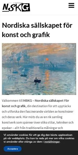 Anteprima del sito NSKG, media di Svezia per articoli sponsorizzati