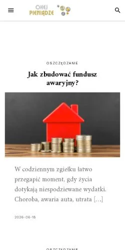 Podgląd witryny OKEJ Pieniądze, medium z kraju Polska do artykułów sponsorowanych