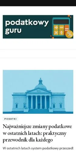 Anteprima del sito Podatkowy Guru, media di Polonia per articoli sponsorizzati