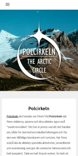 Podgląd witryny Polcirkeln, medium z kraju Szwecja do artykułów sponsorowanych