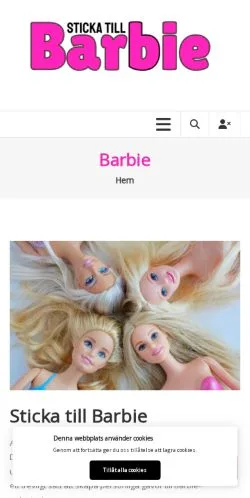 스폰서 기사용 스웨덴 매체 Sticka Till Barbie 사이트 미리보기