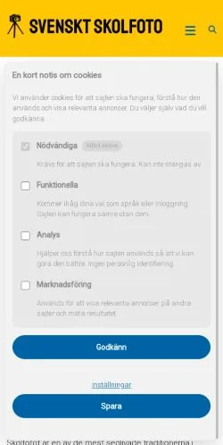 Podgląd witryny Svenskt Skolfoto, medium z kraju Szwecja do artykułów sponsorowanych