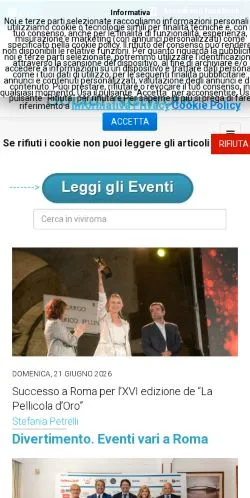 Vista previa del sitio ViviRoma, medio de Italia para artículos patrocinados