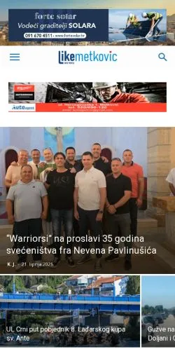 Anteprima del sito LikeMetkovic, media di Croazia per articoli sponsorizzati