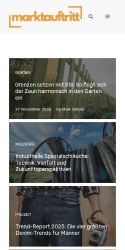 Anteprima del sito Marktauftritt, media di Germania per articoli sponsorizzati
