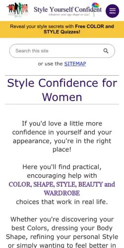 스폰서 기사용 미국 매체 Style Yourself Confident 사이트 미리보기