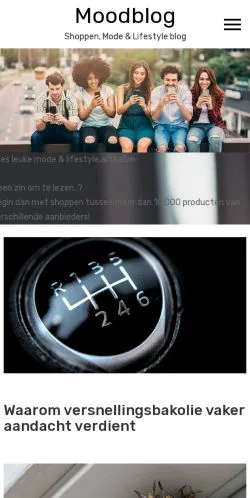 Anteprima del sito Moodblog, media di Paesi Bassi per articoli sponsorizzati