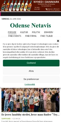 스폰서 기사용 덴마크 매체 Odense Netavis 사이트 미리보기