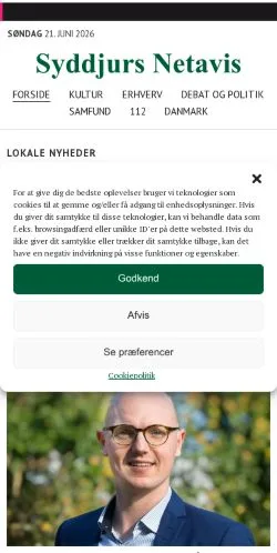 Podgląd witryny Syddjurs Netavis, medium z kraju Dania do artykułów sponsorowanych
