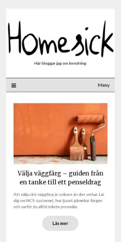 スポンサード記事向けのスウェーデンメディア、Homesickのサイトプレビュー