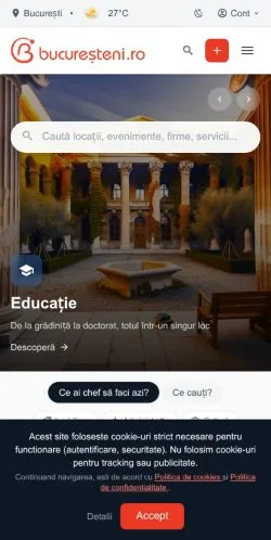 스폰서 기사용 루마니아 매체 Bucuresteni 사이트 미리보기