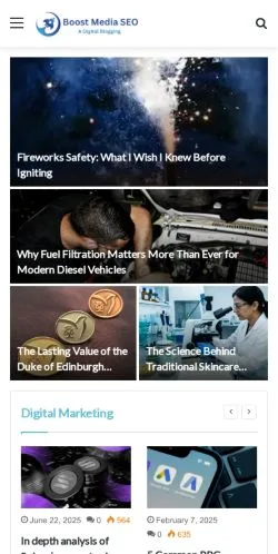 Sponsorlu makaleler için Amerika Birleşik Devletleri medyası BM SEO Blogs sitesinin önizlemesi