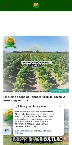 Anteprima del sito Times Agriculture, media di Stati Uniti per articoli sponsorizzati