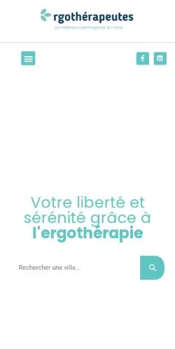 Podgląd witryny Annuaire Ergothérapeutes France, medium z kraju Francja do artykułów sponsorowanych