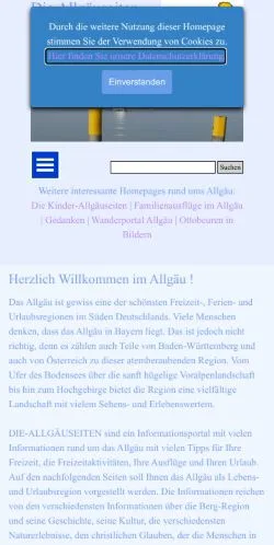 스폰서 기사용 독일 매체 Die Allgäuseiten 사이트 미리보기