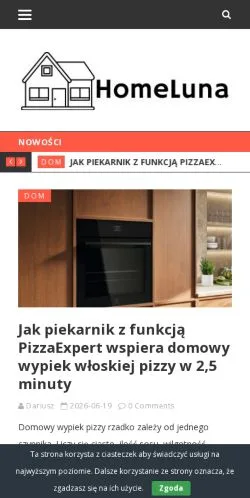 Anteprima del sito HomeLuna, media di Polonia per articoli sponsorizzati