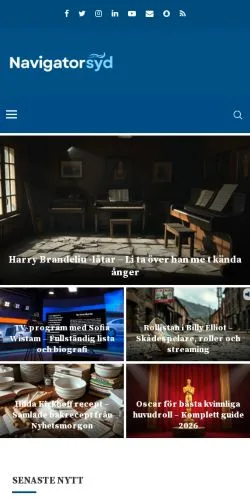 Anteprima del sito Navigator Syd, media di Svezia per articoli sponsorizzati