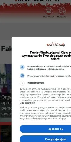 Anteprima del sito Radom Twoje Miasto, media di Polonia per articoli sponsorizzati