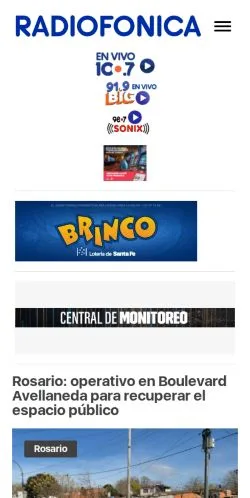 Vorschau der Website Radiofonica 100.7, Medium aus Spanien für gesponserte Artikel