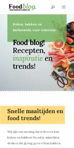 Anteprima del sito La Rive Food Blog, media di Paesi Bassi per articoli sponsorizzati