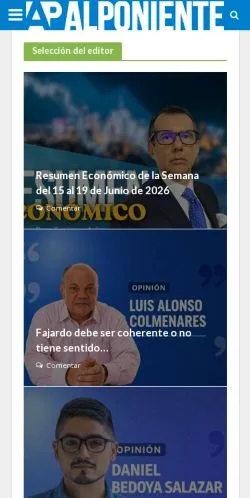 Vorschau der Website Al Poniente, Medium aus Spanien für gesponserte Artikel