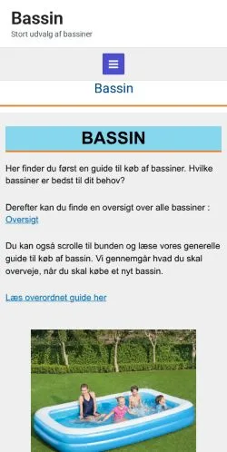 Anteprima del sito Bassin, media di Danimarca per articoli sponsorizzati