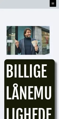 Podgląd witryny Billige Lånemuligheder, medium z kraju Dania do artykułów sponsorowanych
