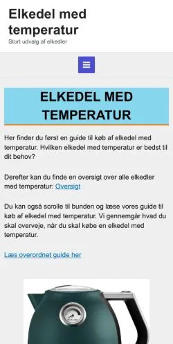 스폰서 기사용 덴마크 매체 Elkedel Med Temperatur 사이트 미리보기