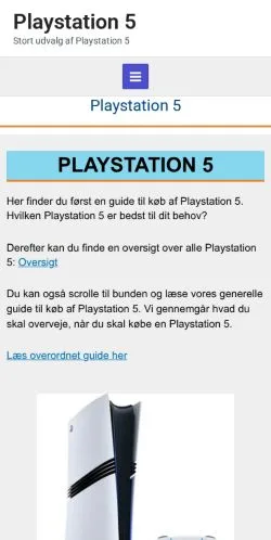 スポンサード記事向けのデンマークメディア、Playstation 5のサイトプレビュー