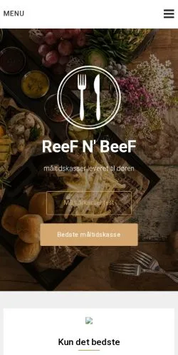 Preview of the Reef N' Beef website, a media outlet in Denmark for sponsored articles