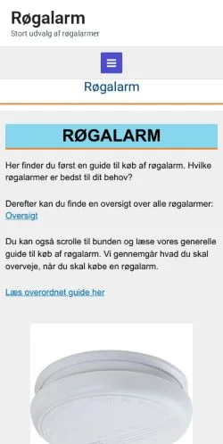 Anteprima del sito Røgalarm, media di Danimarca per articoli sponsorizzati