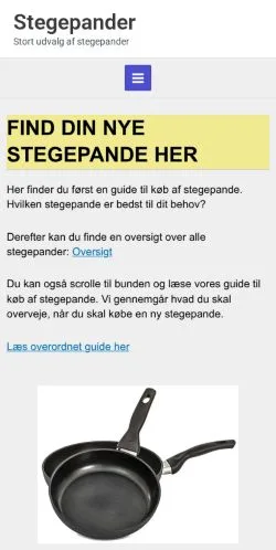 スポンサード記事向けのデンマークメディア、Stegepande Tilbudのサイトプレビュー