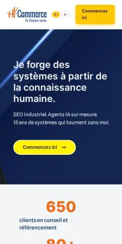 Anteprima del sito Hi-Commerce, media di Francia per articoli sponsorizzati