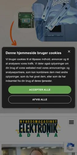 Forhåndsvisning af Elek-data.dk, medie fra Danmark til sponsorerede artikler