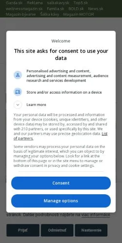 Anteprima del sito Gazda, media di Slovacchia per articoli sponsorizzati