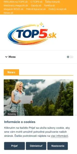 スポンサード記事向けのスロバキアメディア、TOP5のサイトプレビュー