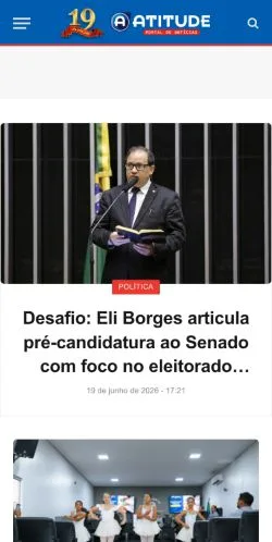 Anteprima del sito Atitude Tocantins, media di Brasile per articoli sponsorizzati