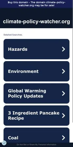 Anteprima del sito Climate Policy Watcher, media di Stati Uniti per articoli sponsorizzati