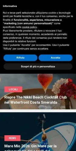 Forhåndsvisning av nettstedet Il Gin, medium fra Italia for sponsede artikler
