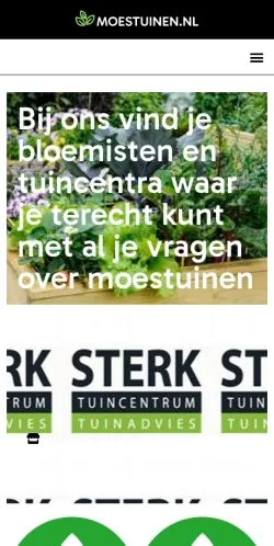 Podgląd witryny Moestuinen Inspiratie, medium z kraju Holandia do artykułów sponsorowanych